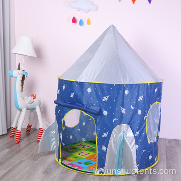 Kustomisasi Tenda Natal Pabrik Biru Kartun Rocket Tent